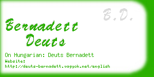 bernadett deuts business card